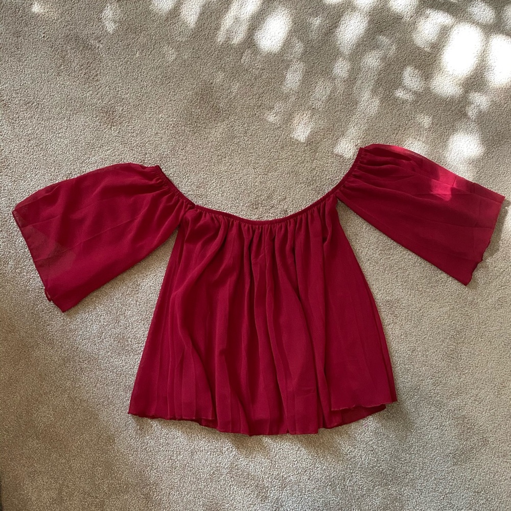 Strapless shoulder blouse